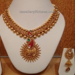 Designer Gold Ball Necklace