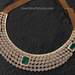 CZ Stones embedded Emerald necklace