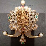 Ganesha PuliGoru Pendant with Pachi Diamonds