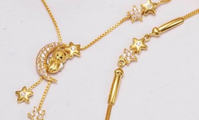 Latest gold chain models for baby girl store
