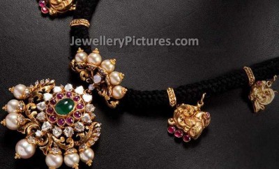 Nakshi Black Cord Necklace
