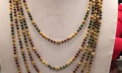 gold beads chandraharam