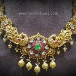 Nakshi Antique necklace in peacock design
