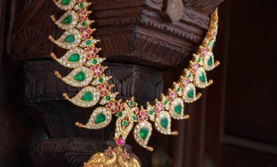 kundan mango necklace