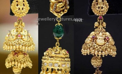 lakshmi devi jhmkis bridal earrings