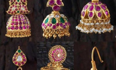 ruby jhumka designs