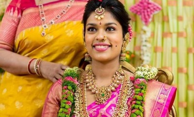 sreeja chiranjeevi daughter wedding jewellery for pelli kuthuru function