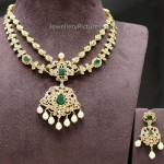 Two Step Emerald Pacchi Necklace Set
