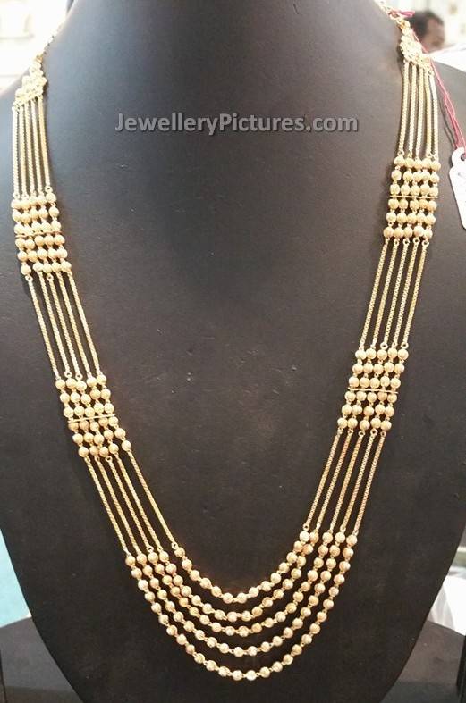 gold chandraharam designs with price