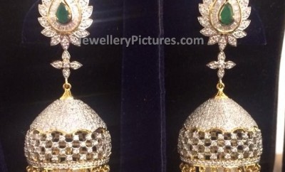 diamond jhumka designs from parnicaa