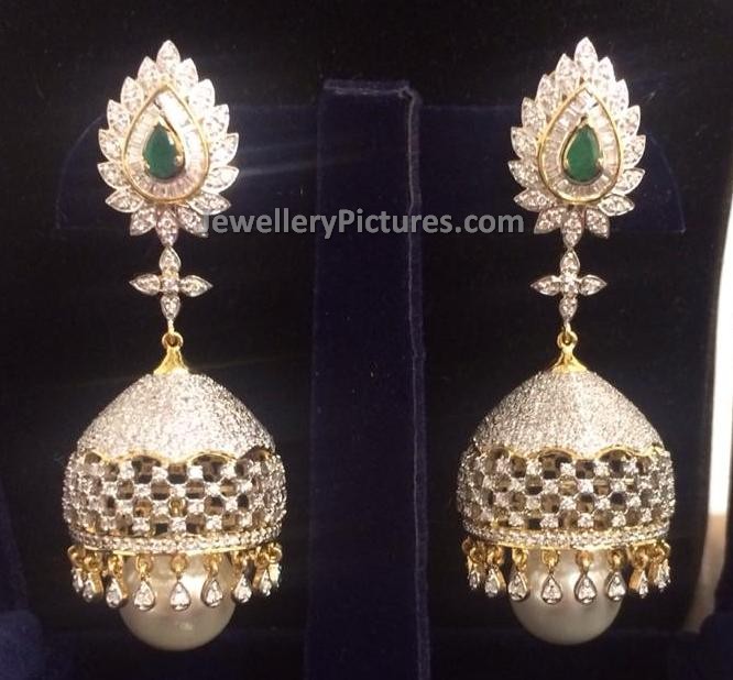 diamond jhumka designs from parnicaa