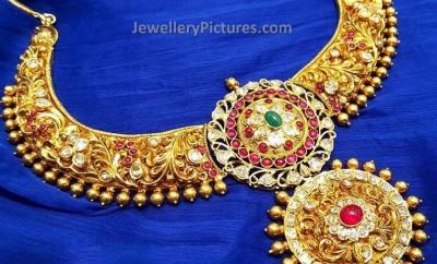 antique necklace designs kantabharanam