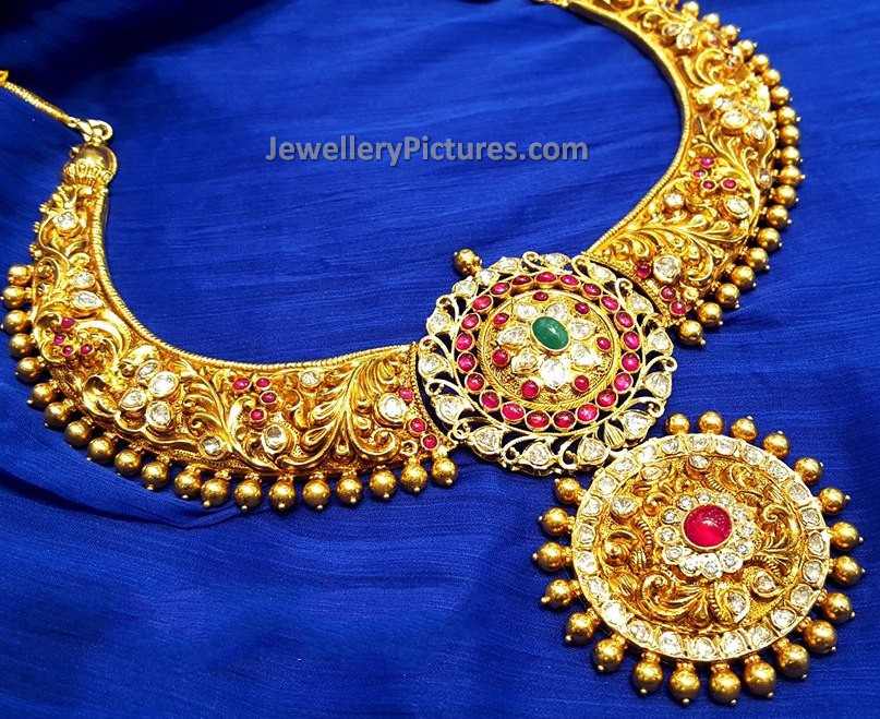 antique necklace designs kantabharanam