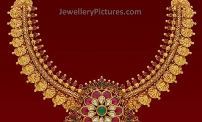 indian gold necklace design catalogue