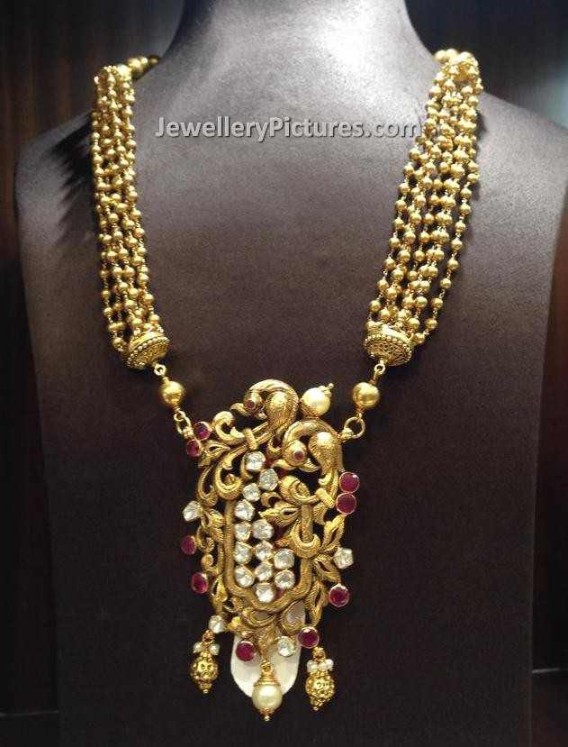 pendant gold necklace design 