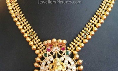 lakshmi devi gold necklace set designs
