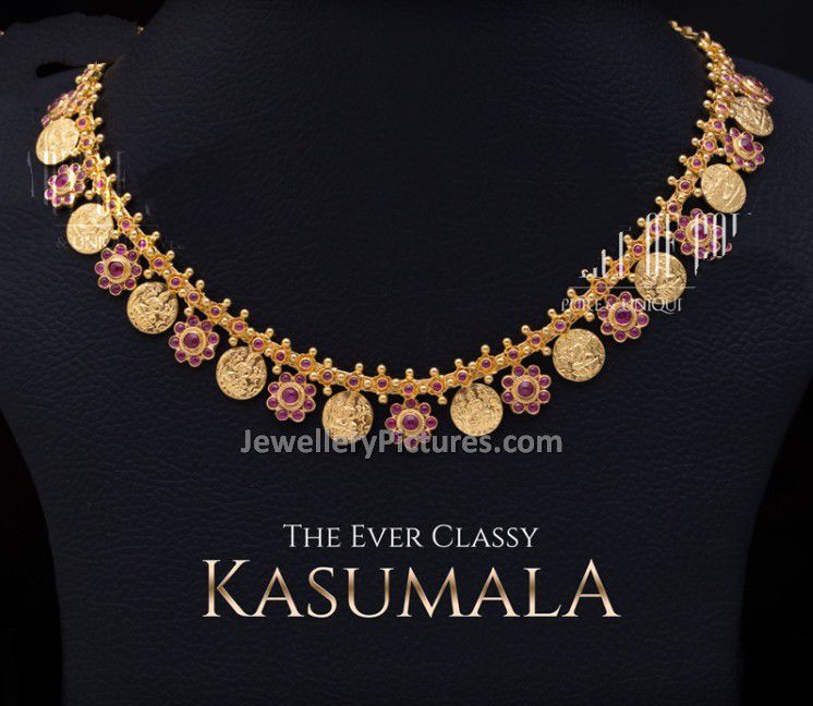 kasu mala designs with weight and price traditional jewelry