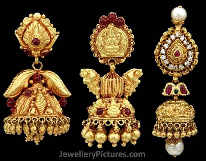latest gold jhumkas designs antique buttalu