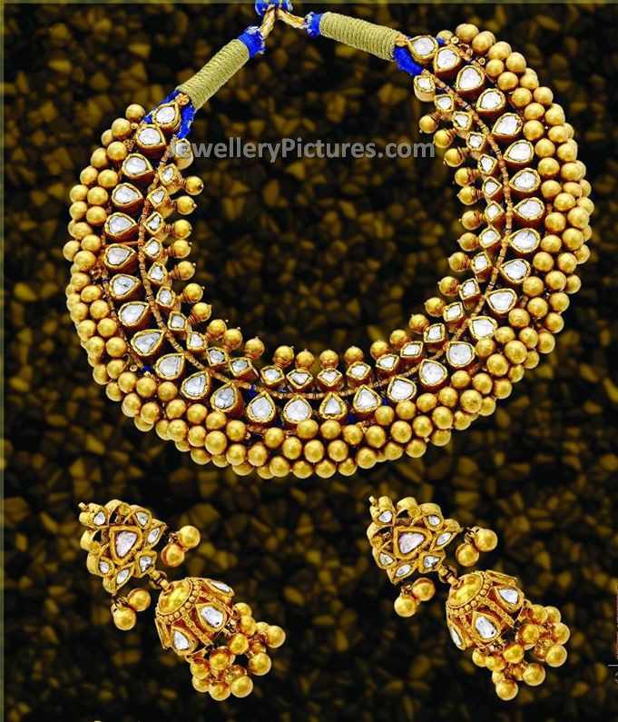 latest gold set designs gajjala necklace