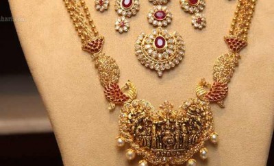 latest south indian gold jewellery designs with uncut doamonds