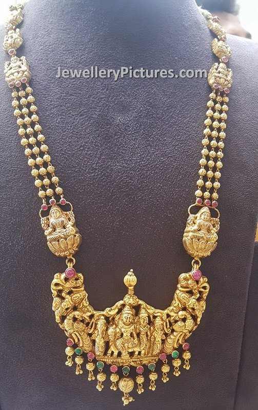 gold aaram designs in nakshi temple jewellery