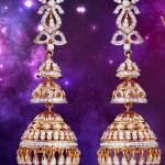 Three Step Diamond Jhumkas