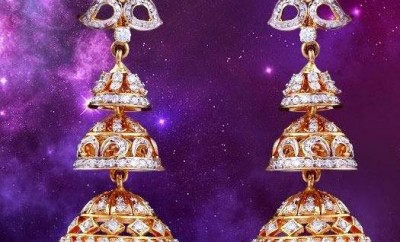 step diamond jhumkas