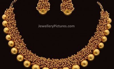 gold necklace designs with gold beads