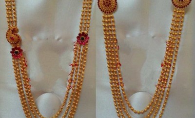 gold chandraharam designs