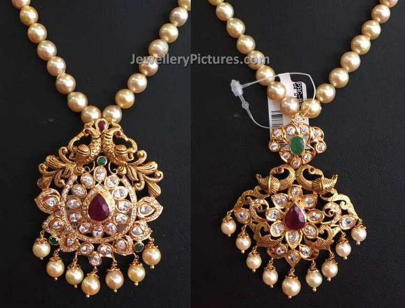 latest pearl gold jewellery designs