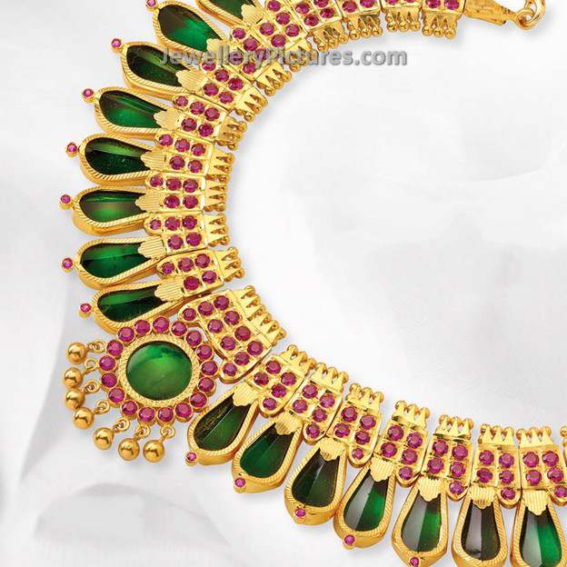 kerala gold jewellery designs nagapada necklace