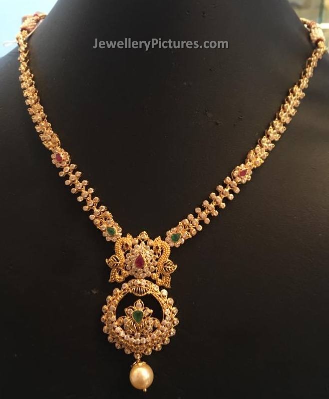 light weight gold jewellery designs of necklace