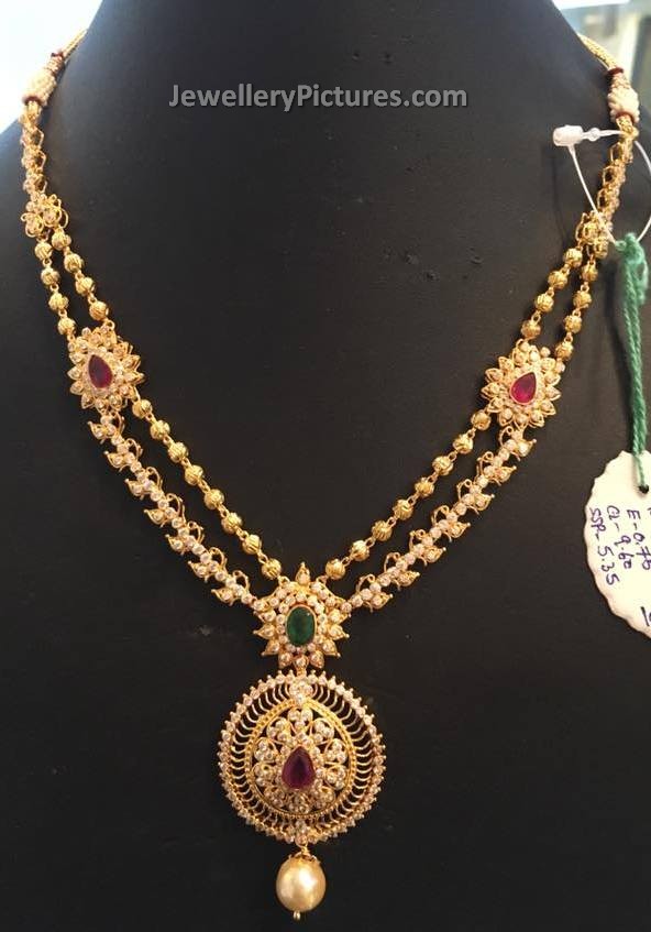 gold necklace south indian traditional jewellery designs