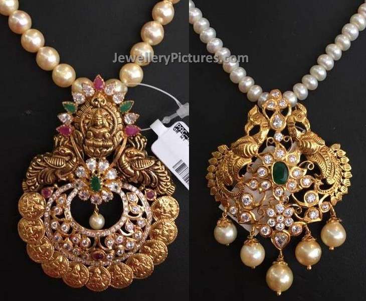 pearls necklace latest designs with gold