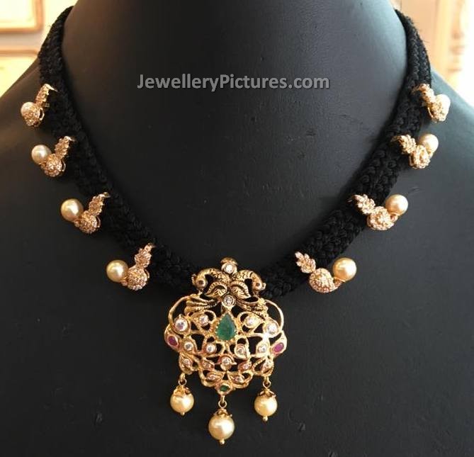 uncut diamond dori necklace traditional gold ornaments
