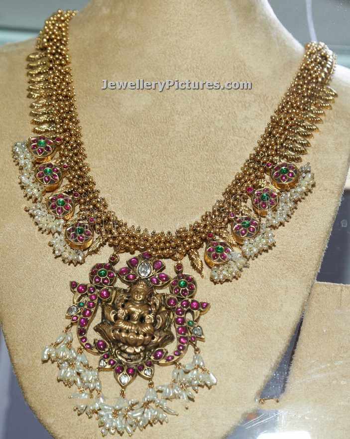 antique haram designs with pearls
