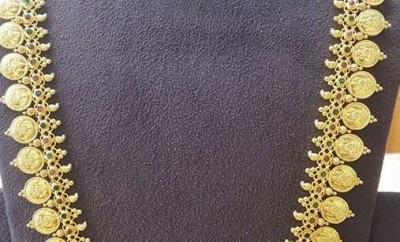 plain gold kasu mala designs