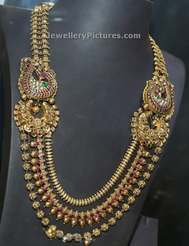 layered long haram jewellery designs