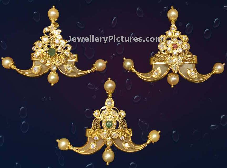 cz studded puligoru images in gold