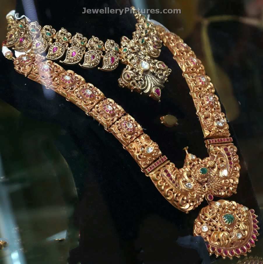 antique gold south indian bridal jewellery sets