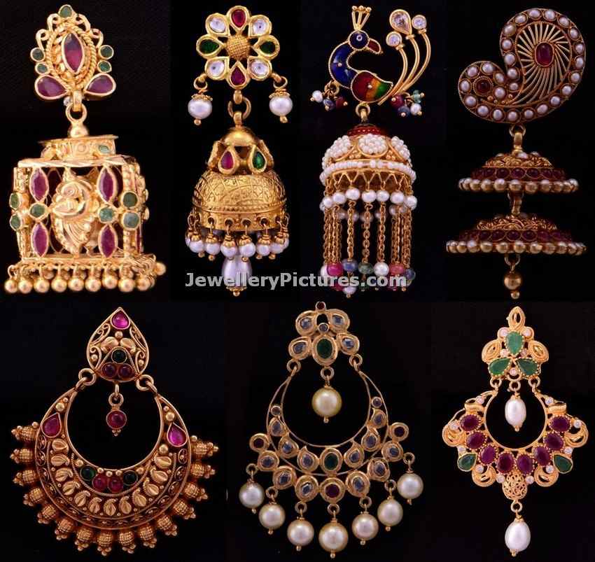 bhima jewellers earrings jhumka designs 