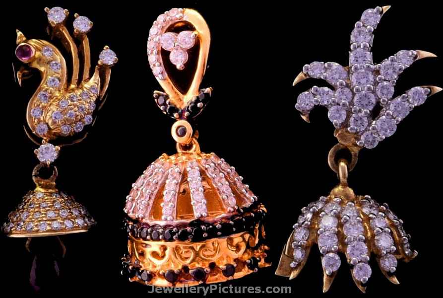 diamond jhumka earrings collection by bhima