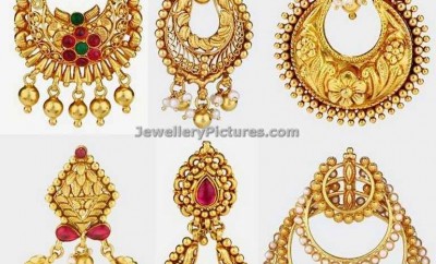 joyalukkas veda collection chand bali earrings in gold