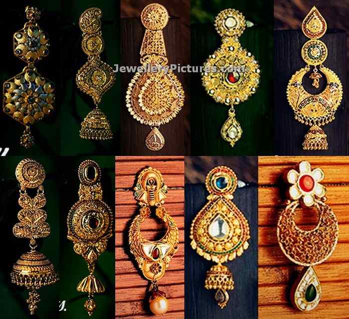 gold earrings from kalyan jewellers