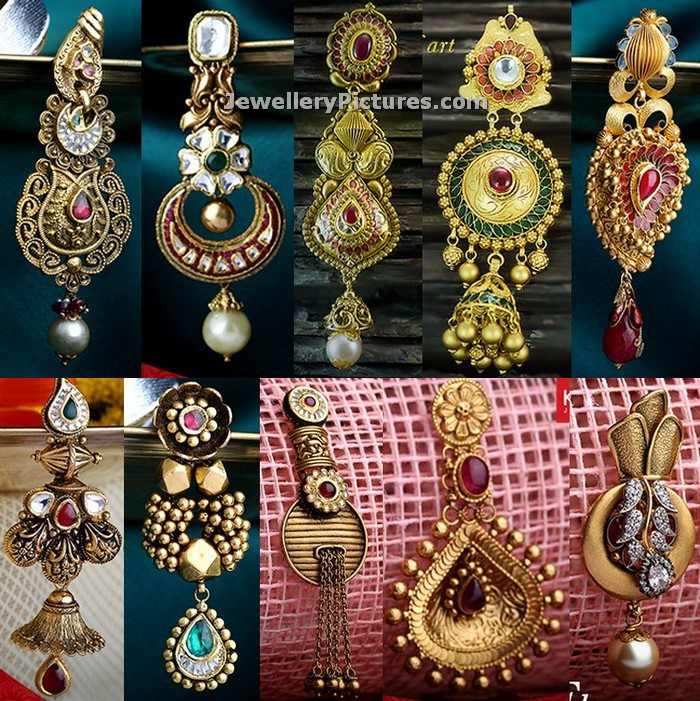 kalyan jewellers earrings designs in gold