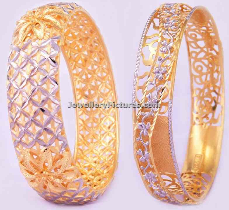 fancy gold bangles by bhima