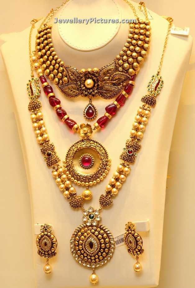 pearl gold jewelley designs with price longchain necklace