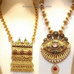 Gold Balls Chains Designs with Antique Pendants