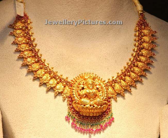 lakshmi devi gold necklace