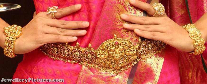 gold vaddanam bridal jewellery designs